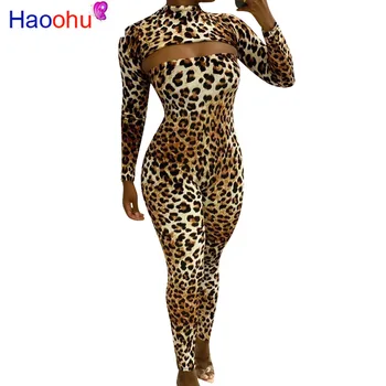 Winter Women Skinny Jumpsuits Full Sleeve Turtleneck Leopard Rompers Sexy Night Club Party One Piece Bandage Outfits 
Winter Women Skinny Jumpsuits Full Sleeve Turtleneck Leopard Rompers Sexy Night Club Party One Piece Bandage Outfits
