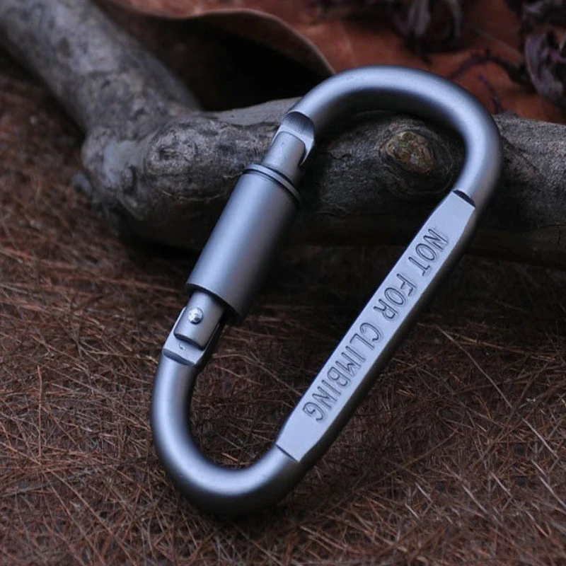 

Chain Clip lock Aluminum Hike Quickdraw Climb Clasp Buckle Hook Camp Hang survive Key Outdoor Snap 4Pcs D ring Carabiner