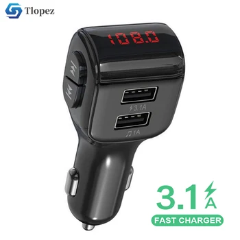 USB Charger Handsfree Wireless Bluetooth 5.0 Car Kit FM Transmitter 3.1A Fast Charge Dual Support TF Card Car MP3 Player
USB Charger Handsfree Wireless Bluetooth 5.0 Car Kit FM Transmitter 3.1A Fast Charge Dual Support TF Card Car MP3 Player