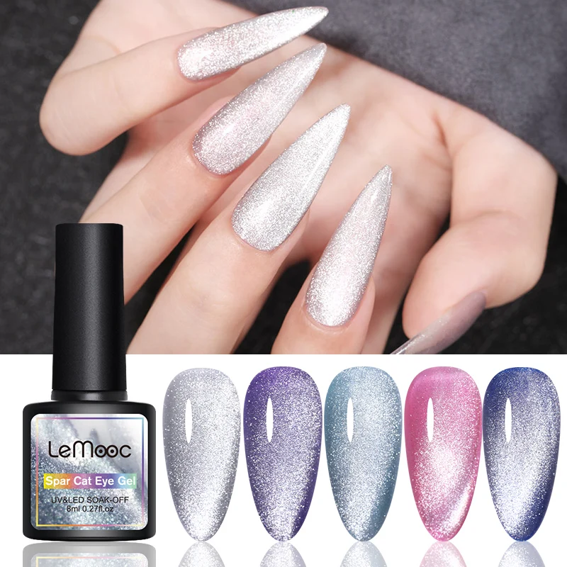 LEMOOC Nail Translucent Gel Polish Magnetic Silver Snowlight Effect Varnishes Spar Cat Eye Coat Needed Soak Off Glass Gel
LEMOOC Nail Translucent Gel Polish Magnetic Silver Snowlight Effect Varnishes Spar Cat Eye Coat Needed Soak Off Glass Gel