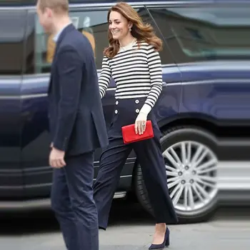 New Arrival Women Stripe Long Sleeve Top And Loose Black Trousers Set A1136 
New Arrival Women Stripe Long Sleeve Top And Loose Black Trousers Set A1136