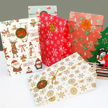 24pcs Kraft Paper Candy Bags with Stickers Merry Christmas Gift Decor Guests Gift Packing Boxes Wedding Birthday Party Supplies
24pcs Kraft Paper Candy Bags with Stickers Merry Christmas Gift Decor Guests Gift Packing Boxes Wedding Birthday Party Supplies