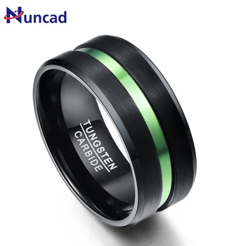 Nuncad Black Tungsten Steel Ring with Green Groove full size 7-12 Men's Engagement Tungsten Rings 10MM Wide
Nuncad Black Tungsten Steel Ring with Green Groove full size 7-12 Men's Engagement Tungsten Rings 10MM Wide