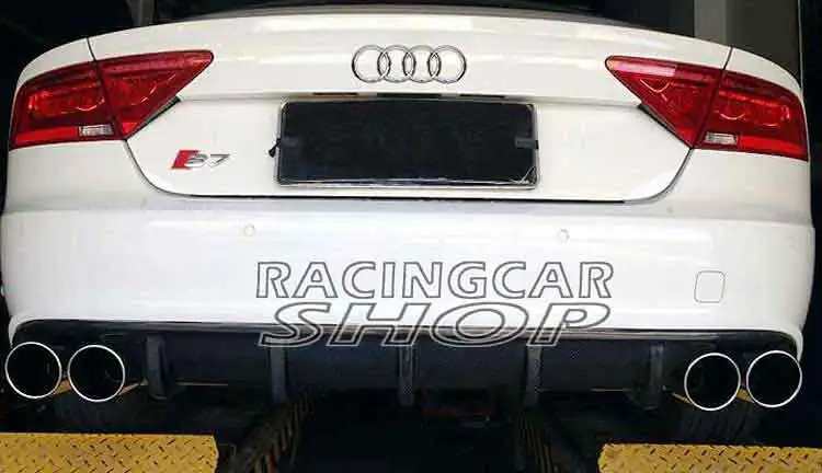 REAL CARBON FIBER MTM Rear Diffuser Fit For Audi A7 Non-Sline Bumper 2011-2014