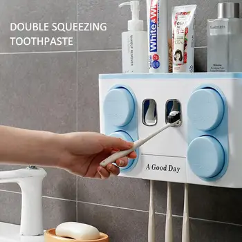 Multi-function cup toothbrush holder can hang wall automatic squeeze toothpaste toothbrush holder Bathroom Accessories
Multi-function cup toothbrush holder can hang wall automatic squeeze toothpaste toothbrush holder Bathroom Accessories