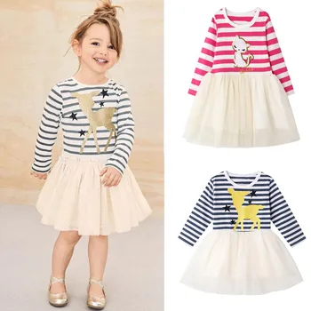 Cartoon Cat Spring Girls Dress Long Sleeves Princess Dress Striped Print Childrens Boutique Clothing Children Dresses For Girls
Cartoon Cat Spring Girls Dress Long Sleeves Princess Dress Striped Print Childrens Boutique Clothing Children Dresses For Girls