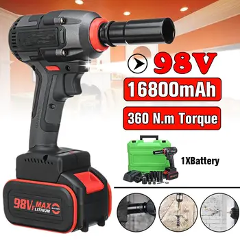 98V Electric Impact Wrench Brushless Wrench Socket Rechargeable 16800mAh Li-ion Battery Hand Drill Installation Power Tools
98V Electric Impact Wrench Brushless Wrench Socket Rechargeable 16800mAh Li-ion Battery Hand Drill Installation Power Tools