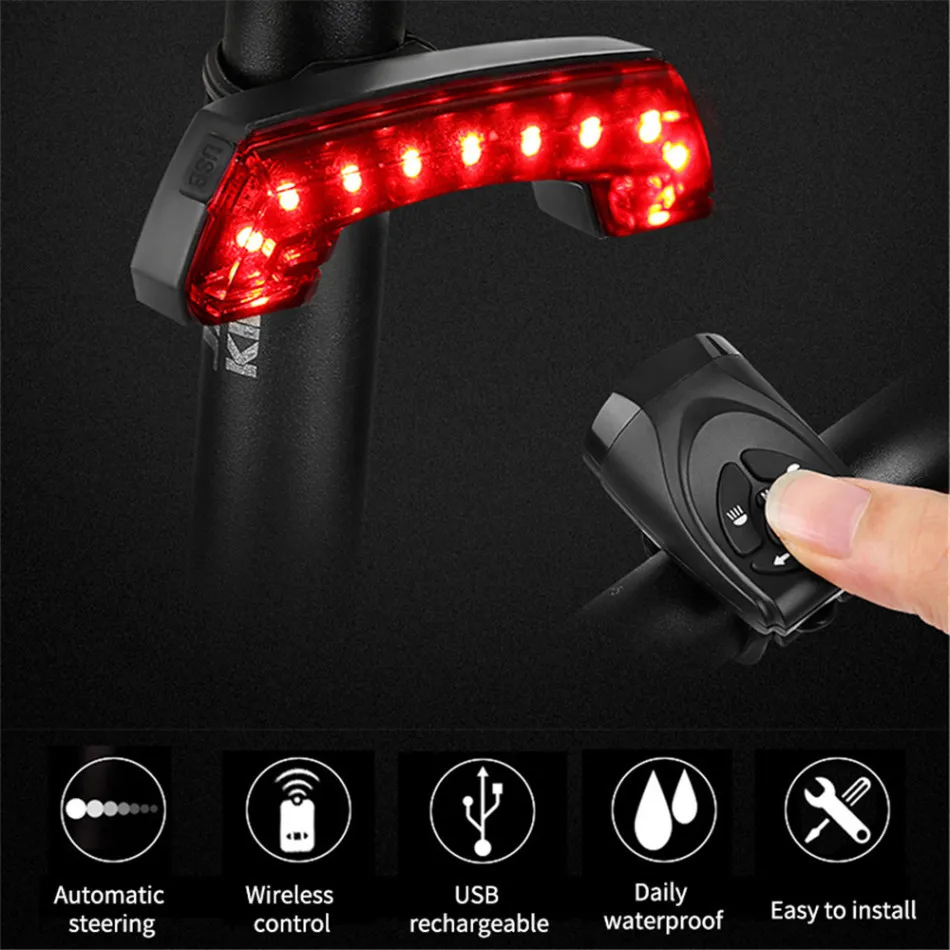 TimelyTrust Smart USB Bicycle Tail Light Wireless Remote Control Turn Signal Light Bicycle Tail Light Car Horn Cycling Light
TimelyTrust Smart USB Bicycle Tail Light Wireless Remote Control Turn Signal Light Bicycle Tail Light Car Horn Cycling Light