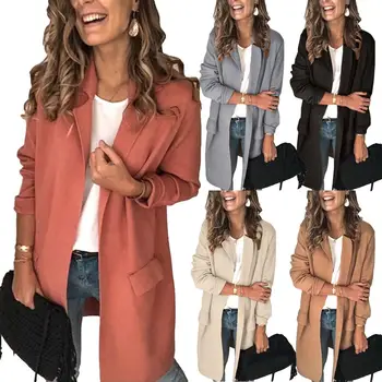 Office Ladies Trench Coat for Women Autumn Solid Color Lapel Collar Trench Women Sliming Long Coat Women Overcoat Outerwear
Office Ladies Trench Coat for Women Autumn Solid Color Lapel Collar Trench Women Sliming Long Coat Women Overcoat Outerwear