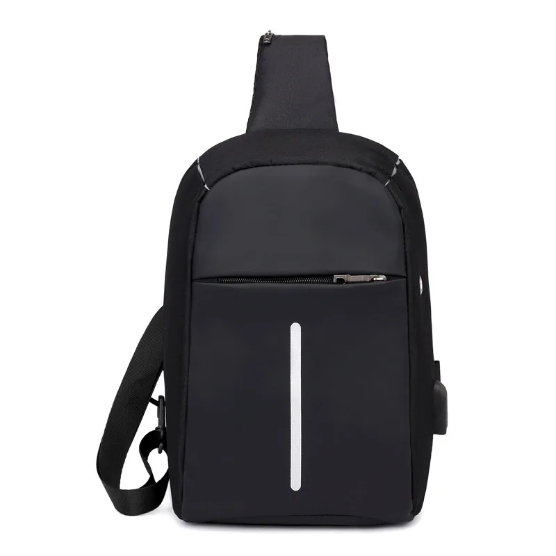 Fashion Simple Men's Shoulder Bag Chest Pack Charging Port Headphone Jack Shoulder Backpack
Fashion Simple Men's Shoulder Bag Chest Pack Charging Port Headphone Jack Shoulder Backpack