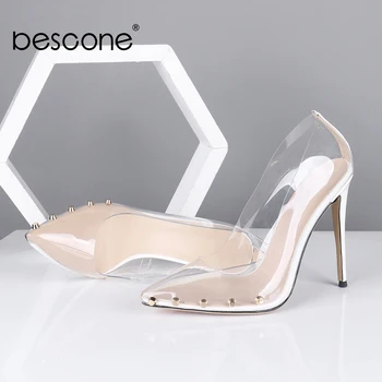 BESCONE Sandals Women Handmade Design Rivets Fashion High Heels Pointed Toe Sandals Summer Sexy Transparent Shoes Women BY250
BESCONE Sandals Women Handmade Design Rivets Fashion High Heels Pointed Toe Sandals Summer Sexy Transparent Shoes Women BY250