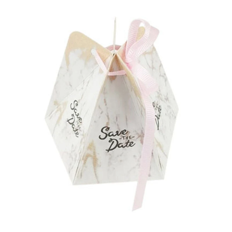 small unique pentagon gift box retro paper gift box portable