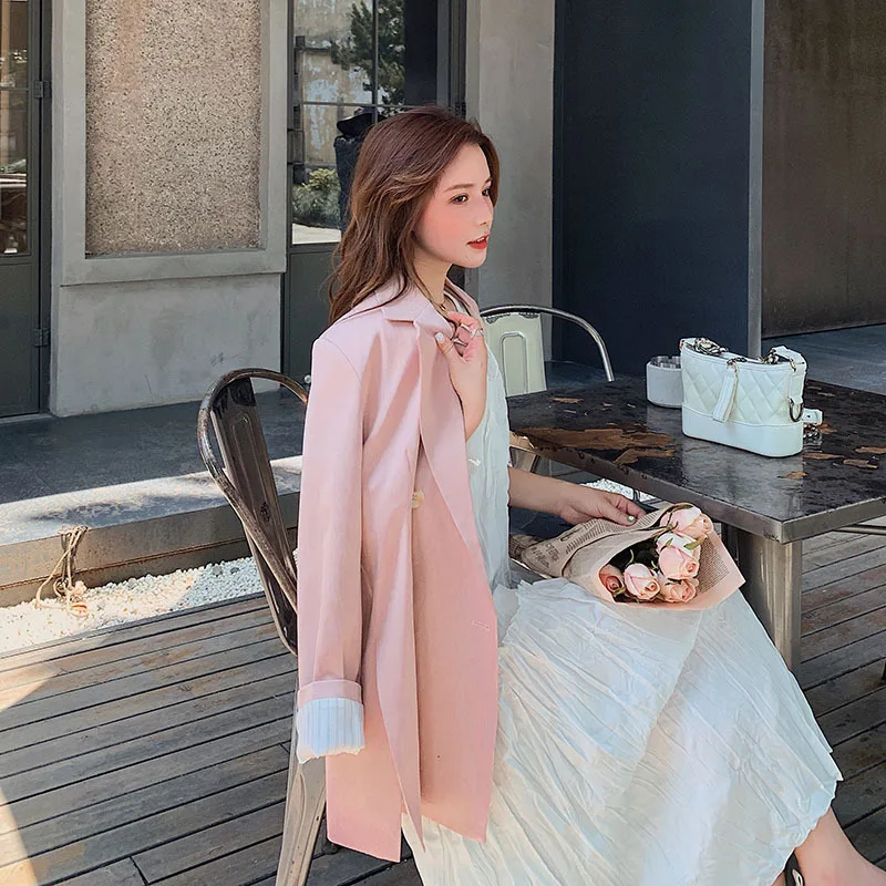Photo Shoot Korean-Style CHIC Elegant Ol Gray Stripes Slit-Mid-length Loose-Fit Double Breasted Small Suit Coat Women's
Photo Shoot Korean-Style CHIC Elegant Ol Gray Stripes Slit-Mid-length Loose-Fit Double Breasted Small Suit Coat Women's