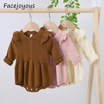 2020 Baby Autumn Winter Clothing Infant Newborn Baby Girls Knitted Bodysuit Long Sleeve Solid Ruffled Jumpsuit Outfit 0-18M
2020 Baby Autumn Winter Clothing Infant Newborn Baby Girls Knitted Bodysuit Long Sleeve Solid Ruffled Jumpsuit Outfit 0-18M