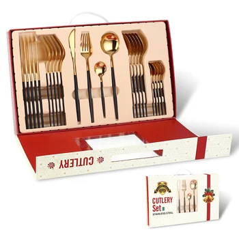 24pcs Home Kitchen Christmas Rustproof Fork Spoon Dinnerware Set Portable Cutting Tool Mirror Finish Stainless Steel Smooth Edge
24pcs Home Kitchen Christmas Rustproof Fork Spoon Dinnerware Set Portable Cutting Tool Mirror Finish Stainless Steel Smooth Edge