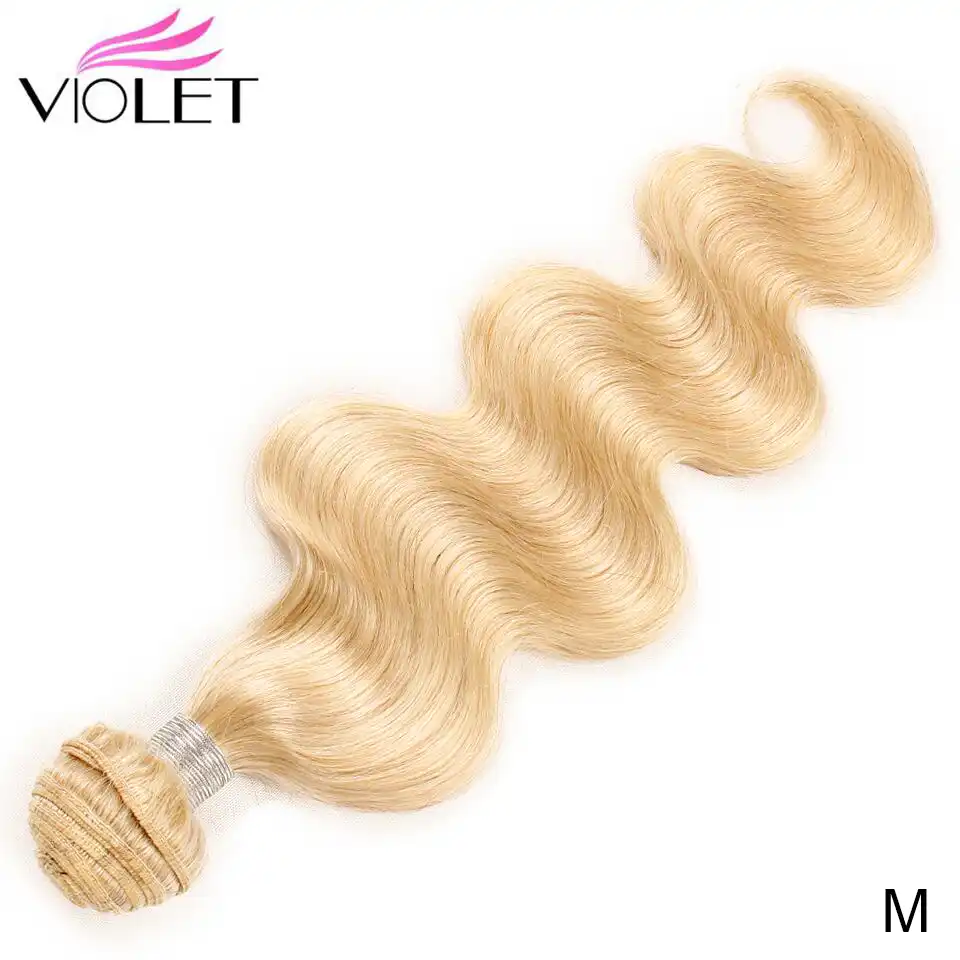 violet body wave 613 blonde bundle medium ratio 8