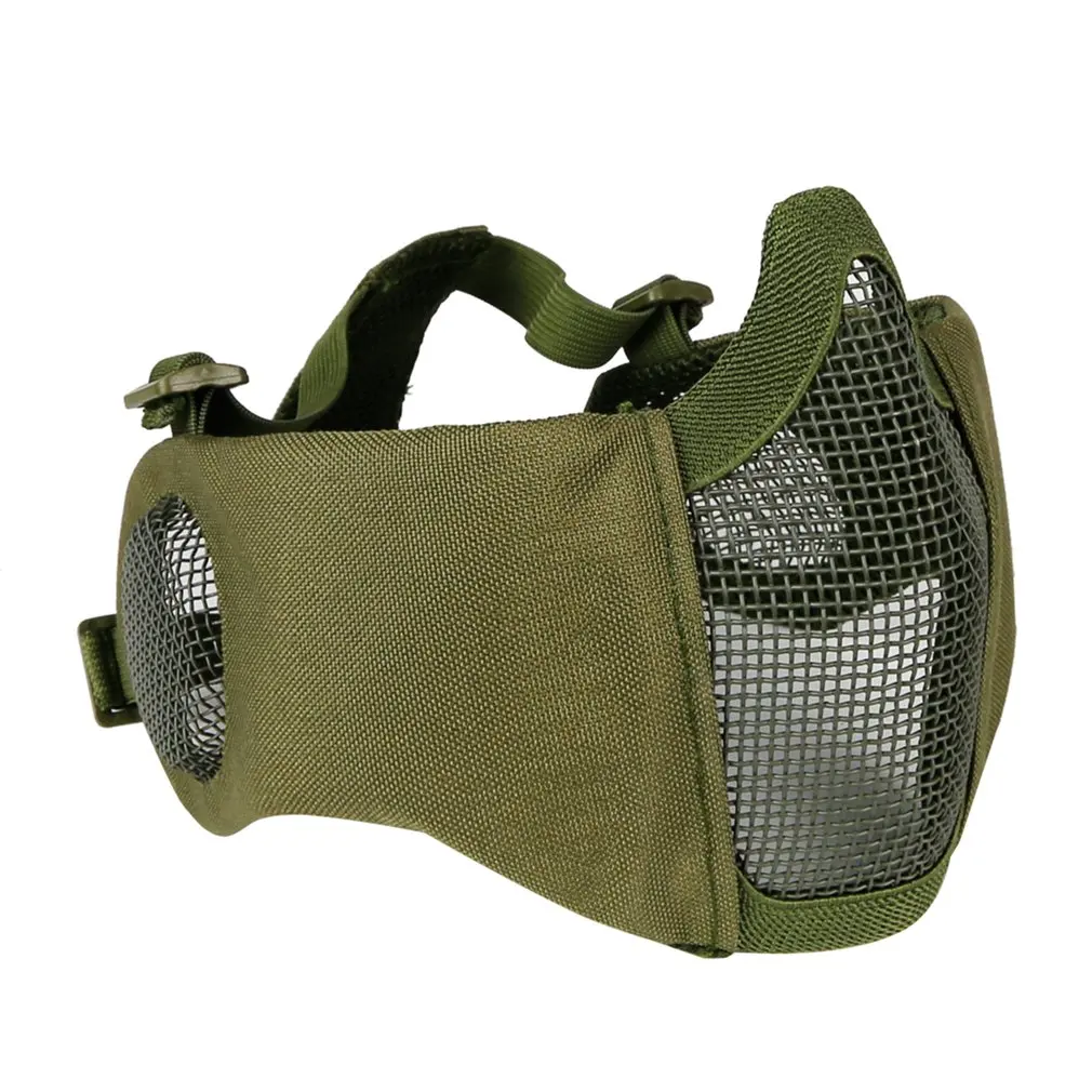 Foldable Tactical Half Face Protective Mask Mesh Lower Face Mask with Ear Protection for Military Paintball Hunting Airsoft
Foldable Tactical Half Face Protective Mask Mesh Lower Face Mask with Ear Protection for Military Paintball Hunting Airsoft