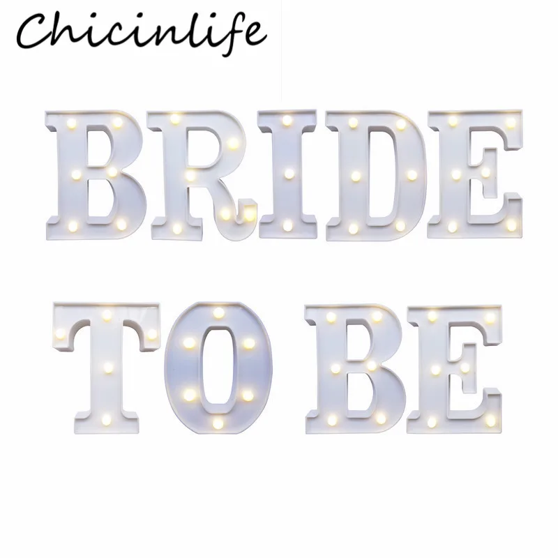 

Chicinlife 1Set Bride To Be LED String Night Lights Bachelorette Party Decor Wedding Stand Lamp Bridal Shower Hen Party Supplies