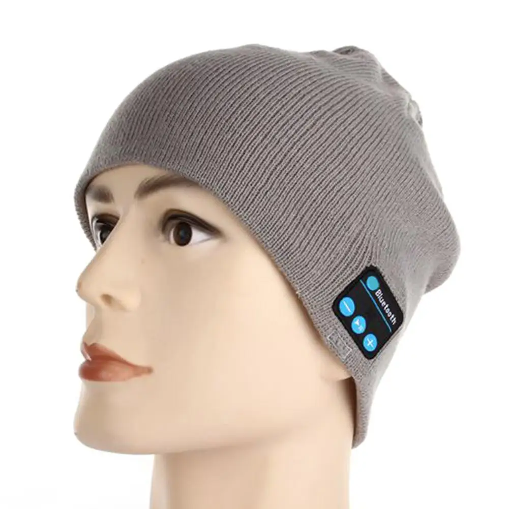 

Winter Bluetooth USB Rechargeable Music Headset Warm Knitting Beanie Hat Cap Beanie Hat Cap