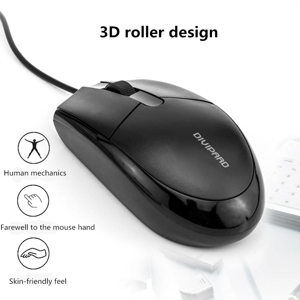 Wired Mouse 1200DPI Optical Mouse Symmetrical Design Ergonomic Shape For Desktop Notebook Computers
Wired Mouse 1200DPI Optical Mouse Symmetrical Design Ergonomic Shape For Desktop Notebook Computers