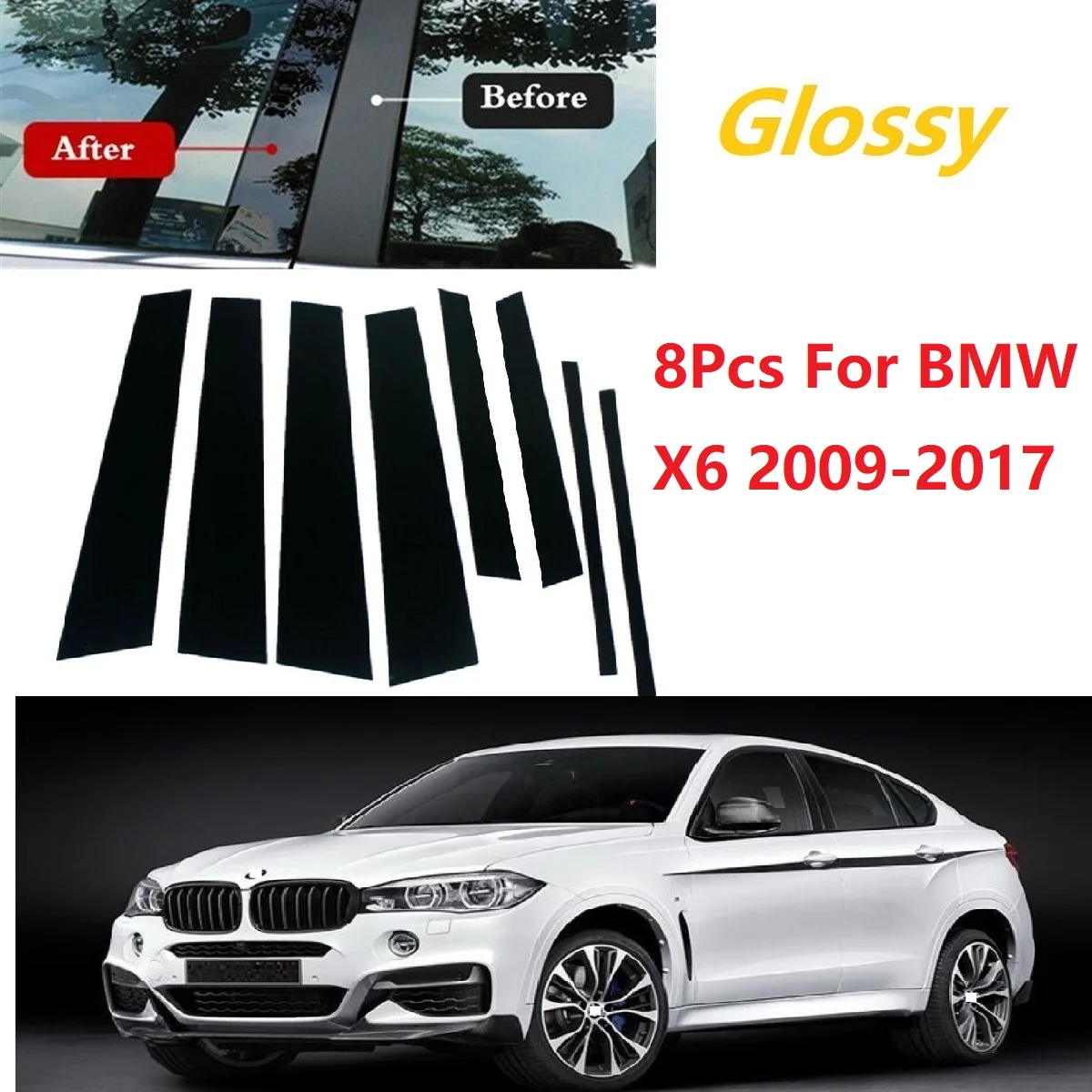 Новое поступление, 8 шт., глянцевые черные полированные столбики для BMW X6 2009-2017, обшивка для окна, наклейка на колонку BC
Новое поступление, 8 шт., глянцевые черные полированные столбики для BMW X6 2009-2017, обшивка для окна, наклейка на колонку BC