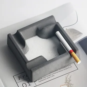Concrete Ashtray Cement Square Smoking Ash Tray Holder Office Decoration Bar Home Cigarette Products
Concrete Ashtray Cement Square Smoking Ash Tray Holder Office Decoration Bar Home Cigarette Products
