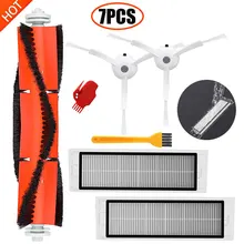 7 pièces/lot adapté pour Xiaomi Robot aspirateur roborock pièces de rechange Kits brosses latérales HEPA filtre rouleau brosse(China)