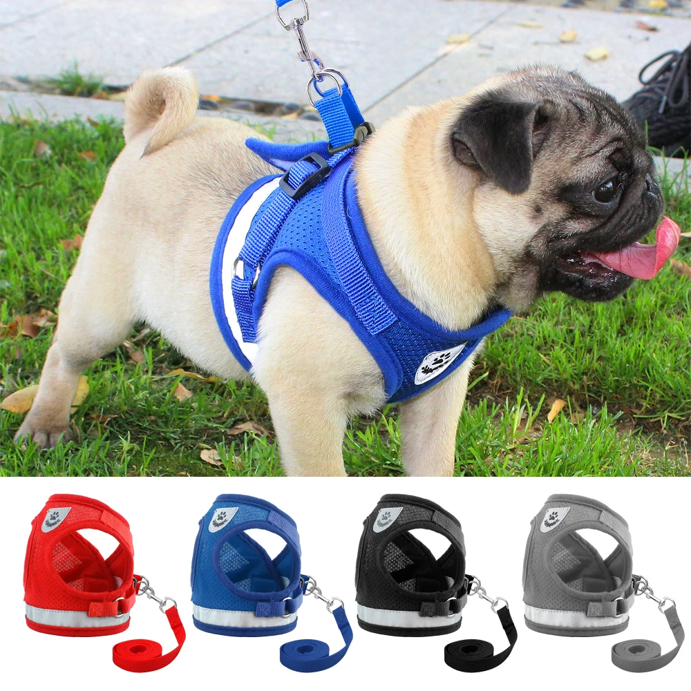 Dog Harness for Chihuahua Pug Small Medium Dogs Nylon Mesh Puppy Cat Harnesses Vest Reflective Walking Lead Leash Petshop
Dog Harness for Chihuahua Pug Small Medium Dogs Nylon Mesh Puppy Cat Harnesses Vest Reflective Walking Lead Leash Petshop