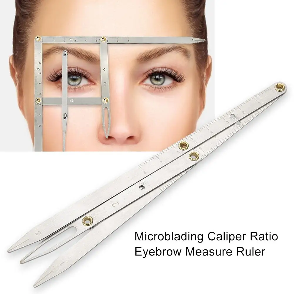 Golden Ratio Eyebrow Ruler Three-point Positioning Stainless Steel Measure For Semi Permanent Tattoo Makeup
Golden Ratio Eyebrow Ruler Three-point Positioning Stainless Steel Measure For Semi Permanent Tattoo Makeup