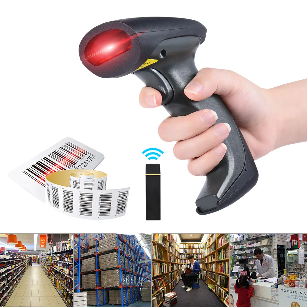 Handheld 433MHZ Wireless CCD Barcode Scanner Bar Code Reader with Receiver USB Cable for Supermarket Library Express Company
Handheld 433MHZ Wireless CCD Barcode Scanner Bar Code Reader with Receiver USB Cable for Supermarket Library Express Company