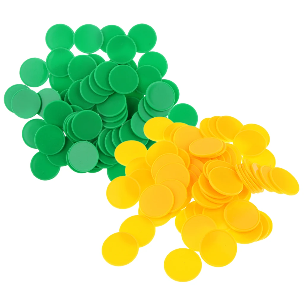 200 Pieces Casino Game Plastic Chips Bingo Markers Tokens for Party Bar Board Game Accessory Yellow Green
200 Pieces Casino Game Plastic Chips Bingo Markers Tokens for Party Bar Board Game Accessory Yellow Green