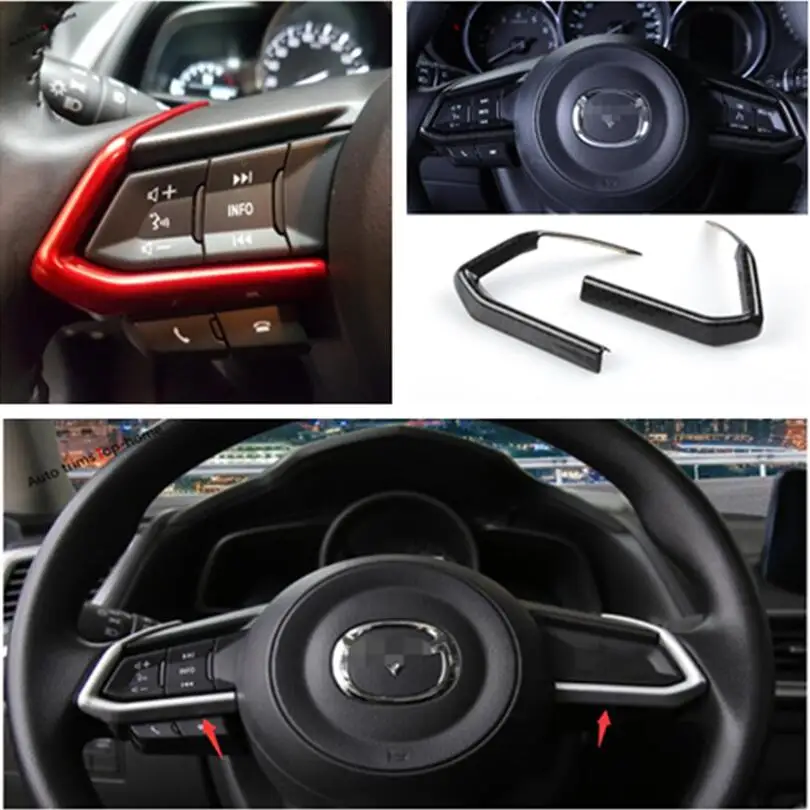 Yimaautotrims красный/матовый/углеволоконный внешний вид интерьера для Mazda CX-9 CX9 2017-2020