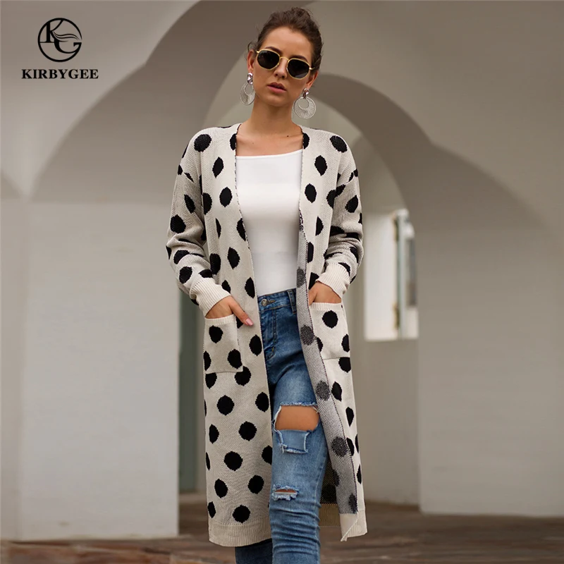 KirbyGee Plus Size White Polka Dot Cardigans 2019 Womens Long Sleeve Knitted Cardigan Autumn Winter Long Pocket Sweater Tops
KirbyGee Plus Size White Polka Dot Cardigans 2019 Womens Long Sleeve Knitted Cardigan Autumn Winter Long Pocket Sweater Tops