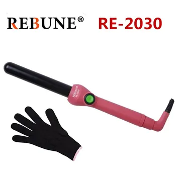 

REBUNE RE-2030 Hair Curling Iron Double Voltage Fahion Hair Curler with Glove and box 19mm and 25mm Anti-scald protective suit