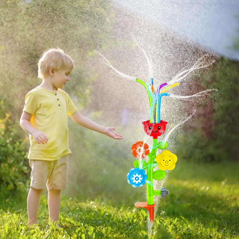 flower water sprinkler toy