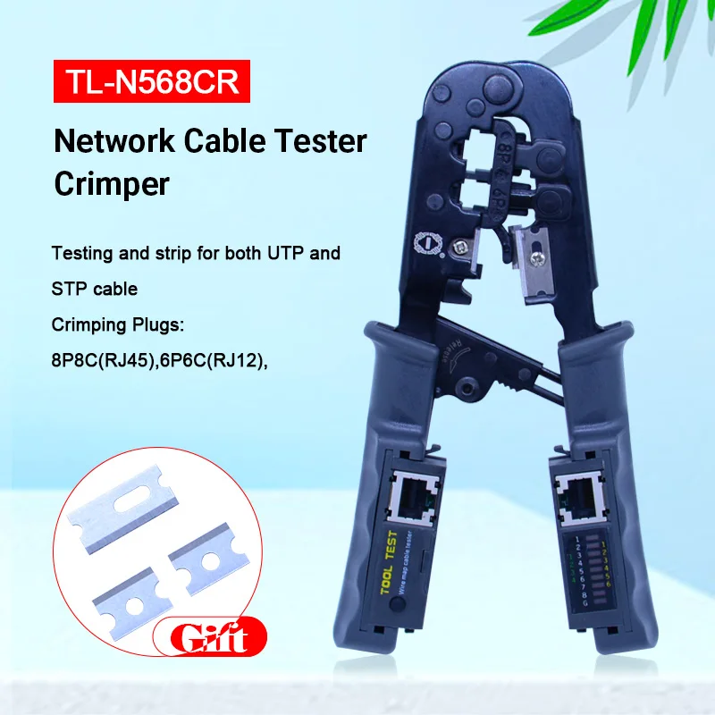 2 in 1 RJ45 Network LAN Cable Crimper Pliers Cutting Tool Cable Tester Cable Pliers 6P/8P Wire Cutter Tool Test Crimping Pliers
2 in 1 RJ45 Network LAN Cable Crimper Pliers Cutting Tool Cable Tester Cable Pliers 6P/8P Wire Cutter Tool Test Crimping Pliers