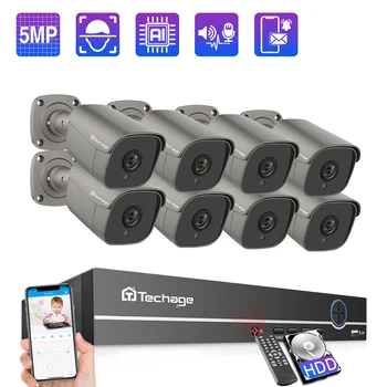 Techage 8CH 5MP POE NVR Security Camera System Two-way Audio Record IP Camera Indoor Outdoor CCTV Video Surveillance Kit
Techage 8CH 5MP POE NVR Security Camera System Two-way Audio Record IP Camera Indoor Outdoor CCTV Video Surveillance Kit