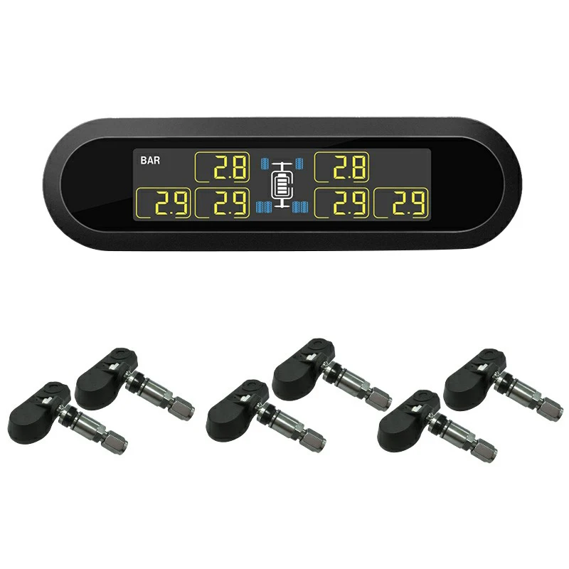 New T650 Solar Wireless Tire Pressure Monitoring System 6Wheels Digital Tyre Pressure Monitoring for Bus RV Truck Internal
New T650 Solar Wireless Tire Pressure Monitoring System 6Wheels Digital Tyre Pressure Monitoring for Bus RV Truck Internal