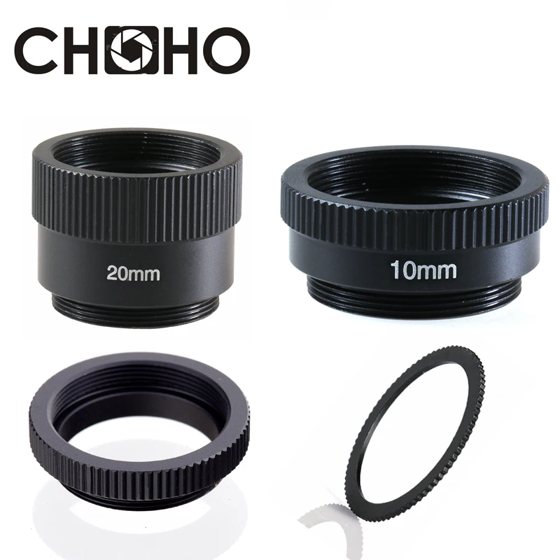 

C-CS Mount CCTV Lens Adapter Ring Extension Tube 20mm 10mm 5mm 0.5mm 1mm 2mm C to CS Suit for CCTV Security Camera Photo