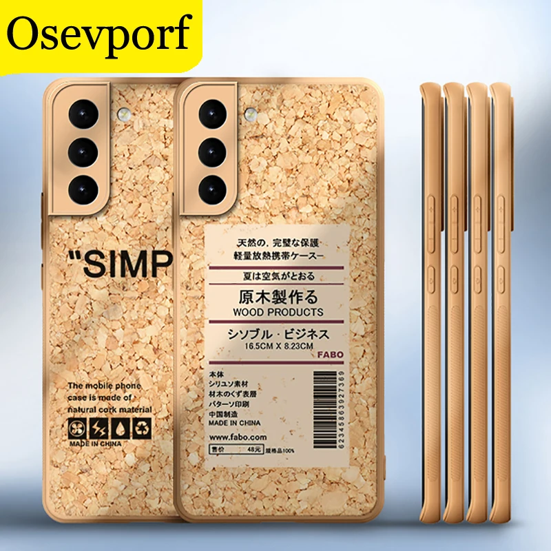 Luxury Cork Wood Breathable Case For Samsung S20 Plus S21 Note 20 Ultra A10S A52 A72 Shockproof Soft Silicone Label Covers Capa
Luxury Cork Wood Breathable Case For Samsung S20 Plus S21 Note 20 Ultra A10S A52 A72 Shockproof Soft Silicone Label Covers Capa