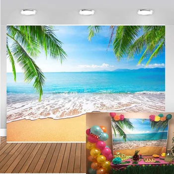 Summer Tropical Beach Backdrop Hawaii Ocean Trees Photography Background for Picture Blue Sea Sky Sunshine Luau Themed Party 
Summer Tropical Beach Backdrop Hawaii Ocean Trees Photography Background for Picture Blue Sea Sky Sunshine Luau Themed Party