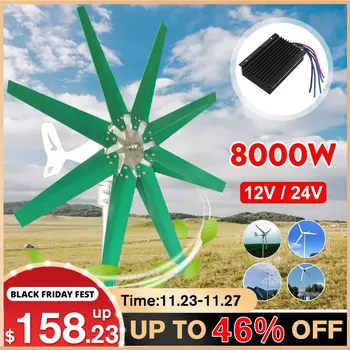 3/5/8 Blades 12/24V 8000W Wind Turbine Generator Charge with Controller Windmill Energy Wind Generator for Home Use Yacht Farm
3/5/8 Blades 12/24V 8000W Wind Turbine Generator Charge with Controller Windmill Energy Wind Generator for Home Use Yacht Farm