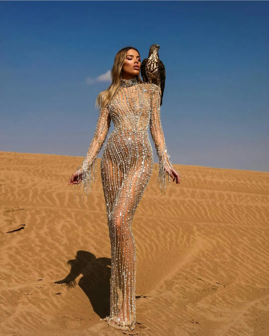 Luxury See Through Celebrity Dresses with Tassels Long Sleeve Crystal Beaded Runway Fashion Prom Gowns
Luxury See Through Celebrity Dresses with Tassels Long Sleeve Crystal Beaded Runway Fashion Prom Gowns
