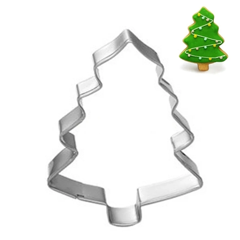 1PC Christmas Tree Shaped Aluminium Mold Buscuit Tools Cookie Cake Jelly Pastry Kitchen Baking Cutter Mould Tool | Дом и сад