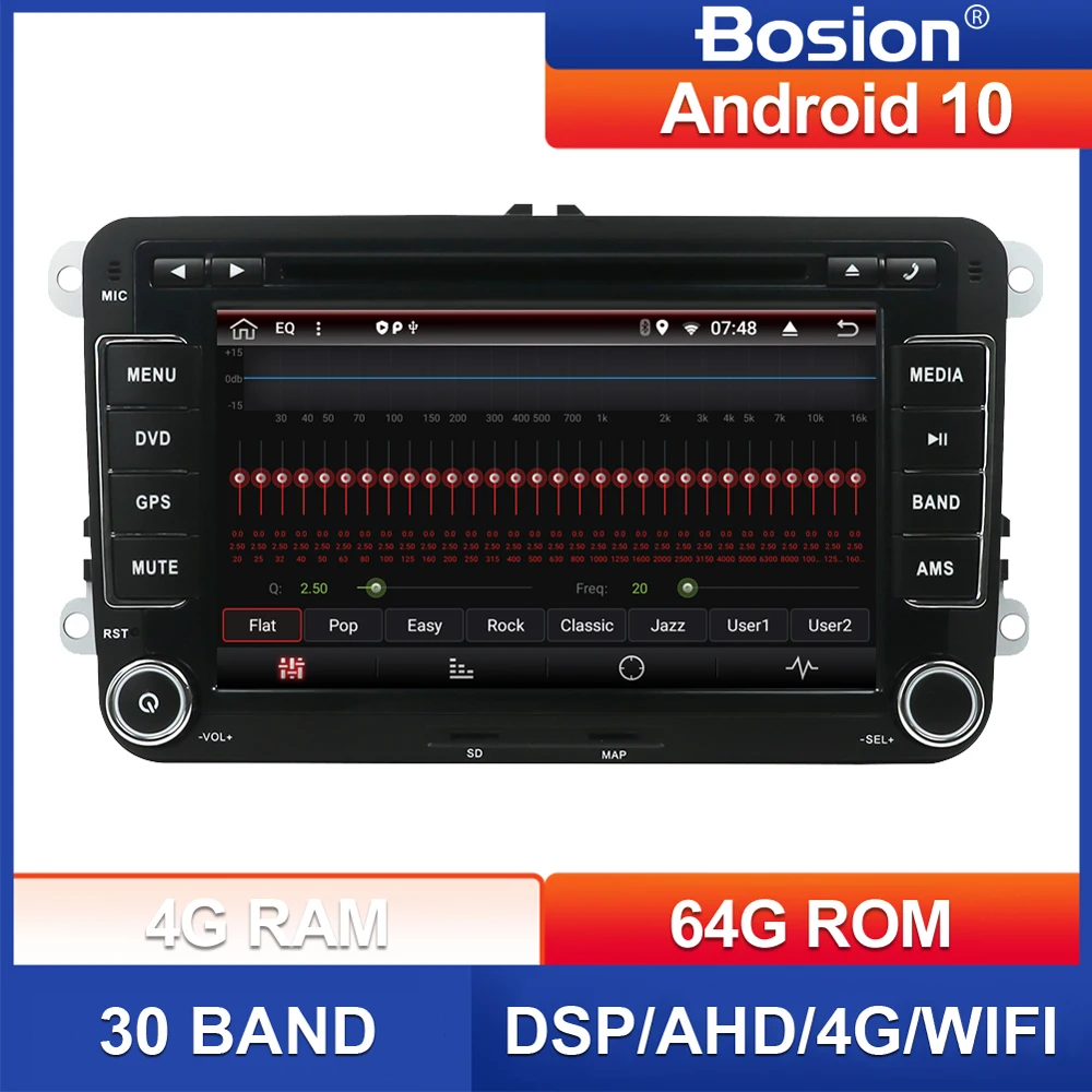 4 ядра/PX6 32G/64G ROM Android 10 2 Din автомобильный DVD для Volkswagen Golf/Tiguan/Skoda/Fabia/Rapid/Seat/Leon wifi BT RDS GPS