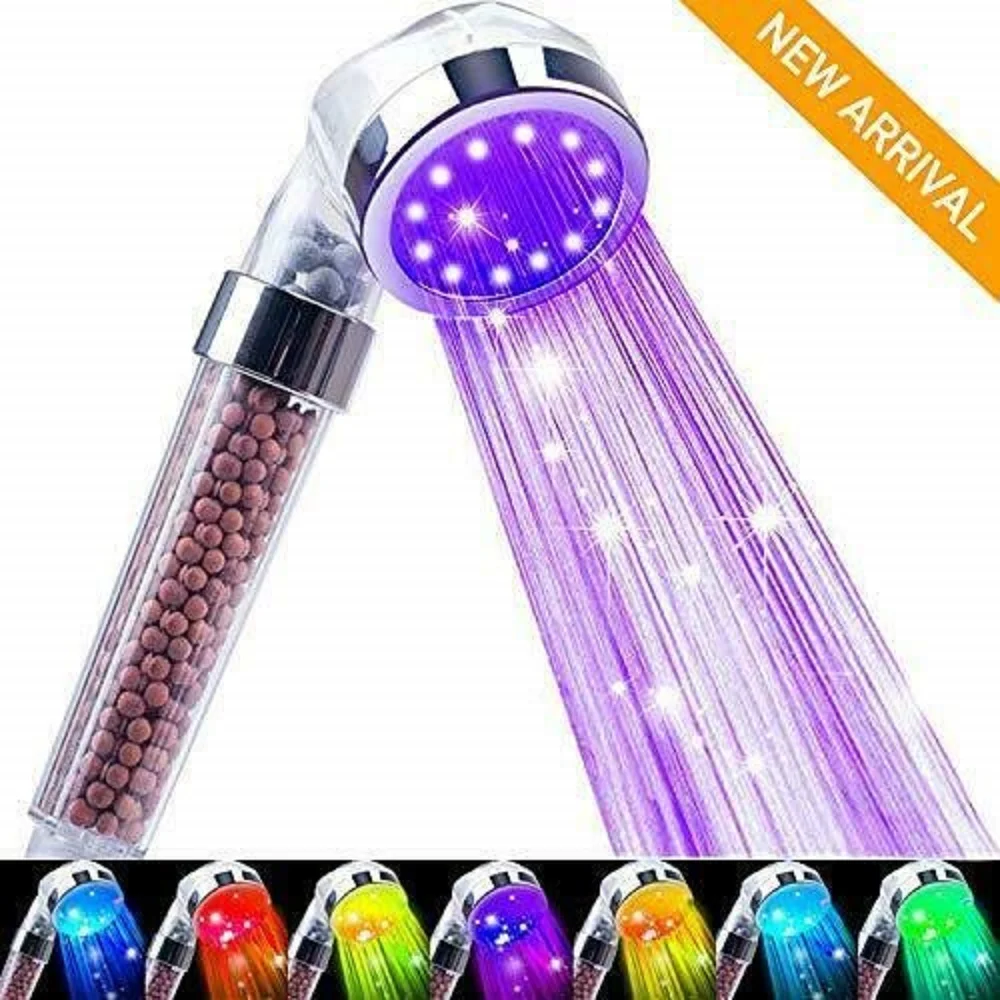 LED Shower Head Handheld High Pressure Shower Head With Filter Water Temperature Controlled Changing Handheld Showerheads
LED Shower Head Handheld High Pressure Shower Head With Filter Water Temperature Controlled Changing Handheld Showerheads