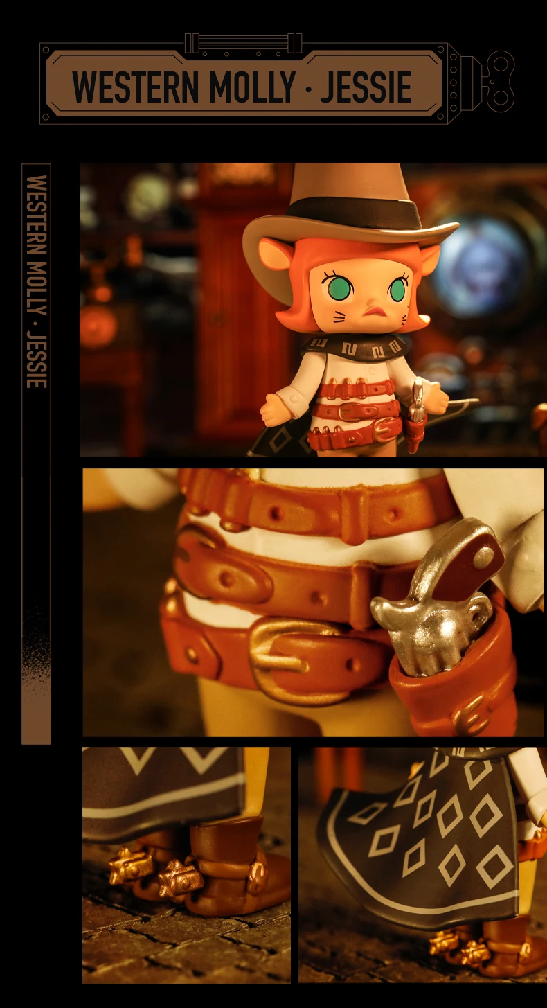 POP MART Molly Steam Punk Animal Toys figure blind box birthday gift new arriving free shipping