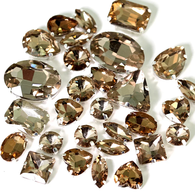 Smoked Yellow Glass Strass Flatback Sew On Rhinestones With Gold / Silver Claw Fancy Sew on Stones For Clothes Accessories Y3511
Smoked Yellow Glass Strass Flatback Sew On Rhinestones With Gold / Silver Claw Fancy Sew on Stones For Clothes Accessories Y3511