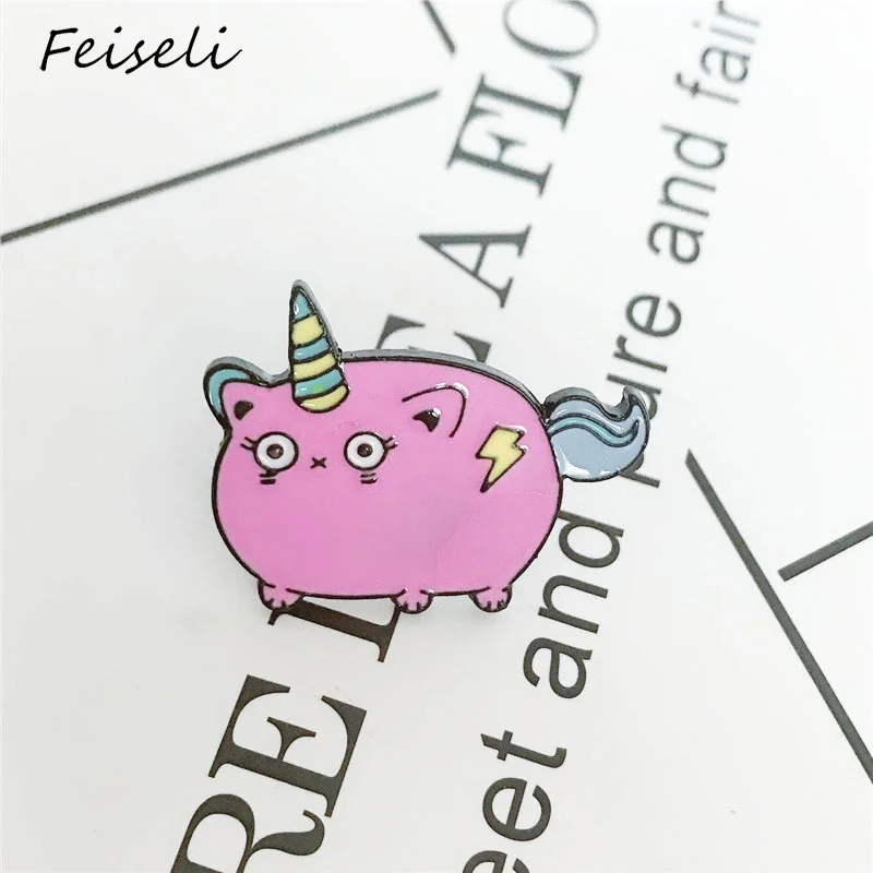Feiseli Creative Fat Cute Pet Pink Unicorn Brooch For Kids Clothes Sweater Collar Corsage Metal Lapel Pin School Bag Badge
Feiseli Creative Fat Cute Pet Pink Unicorn Brooch For Kids Clothes Sweater Collar Corsage Metal Lapel Pin School Bag Badge