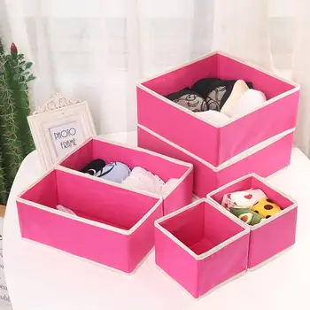 6PCS Solid Fabric Foldable Storage Bins Baskets drawer for Underwear Clothes Toys Storage Cabinet Organizer 
6PCS Solid Fabric Foldable Storage Bins Baskets drawer for Underwear Clothes Toys Storage Cabinet Organizer